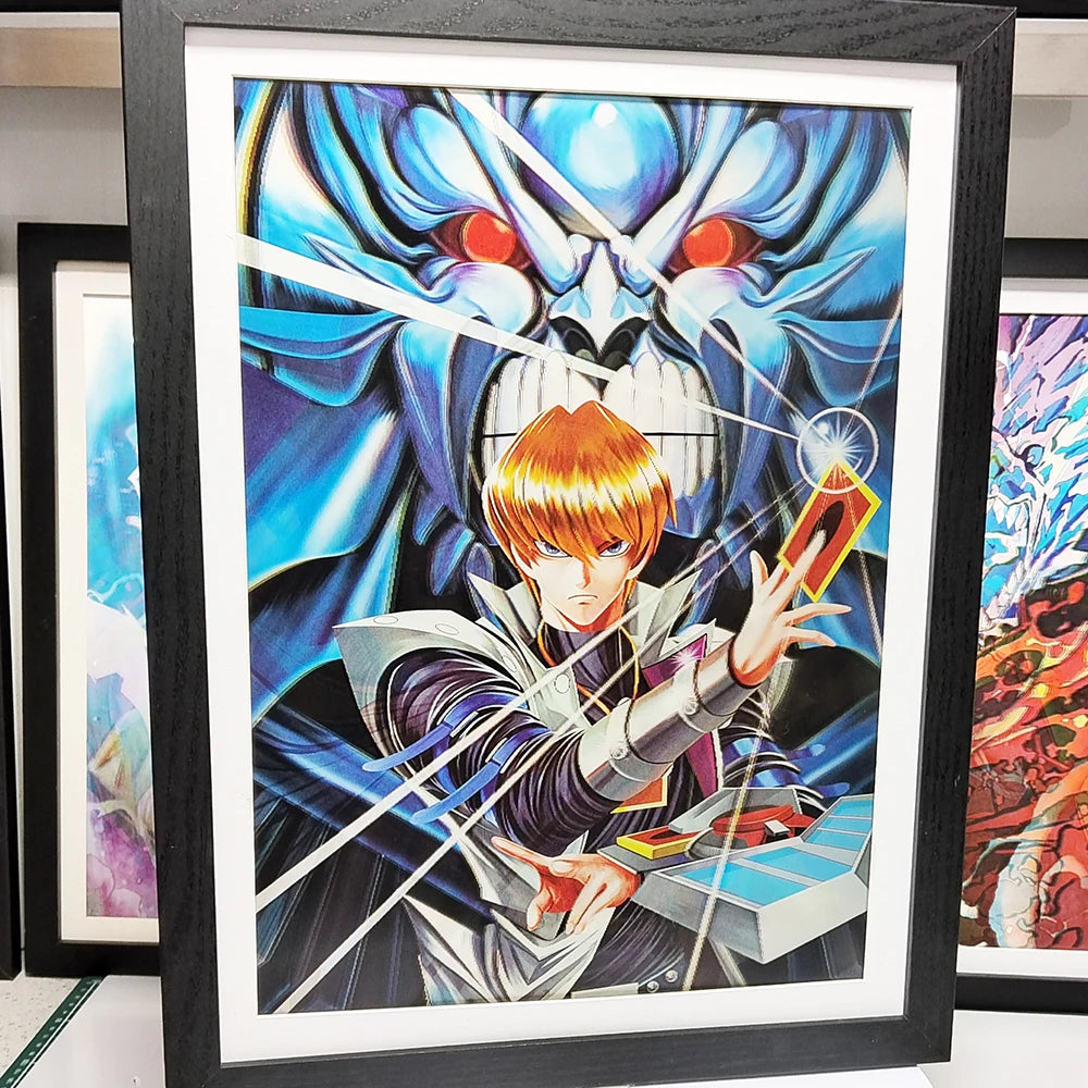 Anime Art Yu-Gi-Oh! 3D Effect Posters, Seto Kaiba/Yugi Muto/Marik Ishtar Lenticular Posters Wall Art