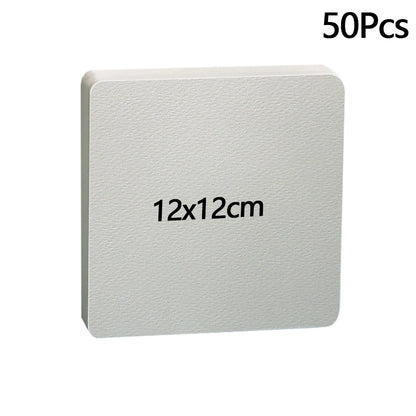 Blank Watercolor Paper Cards 50 PCS Portable Postcard 300g Square Round for Painting School Student Art Supplies