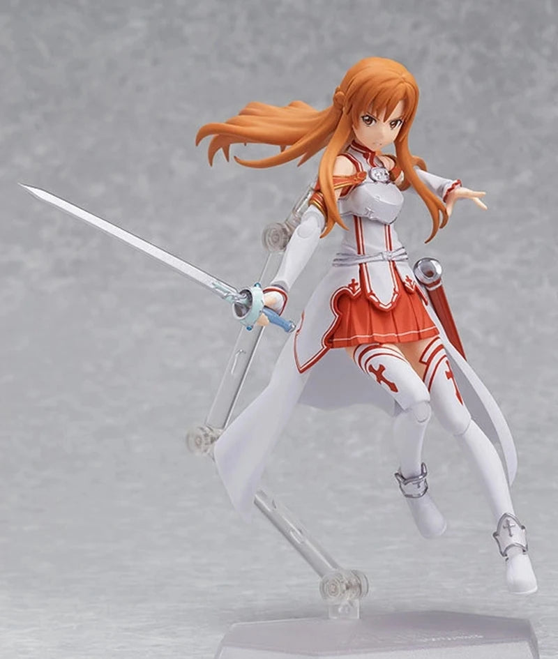 Yuuki Asuna Action Figure, Anime Figurines Sword Art Online, Toy Face Swap and Movable Joints 15 CM