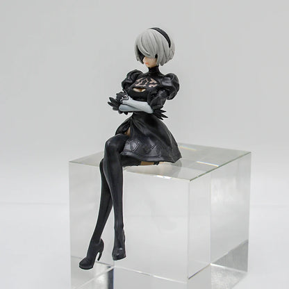 NieR:Automata Action Figures - YoRHa No.2 Type B (2B), 9S, and A2 - 15 CM Collectible Figurines
