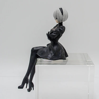 NieR:Automata Action Figures - YoRHa No.2 Type B (2B), 9S, and A2 - 15 CM Collectible Figurines