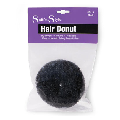 Soft 'N Style Hair Donut - Black