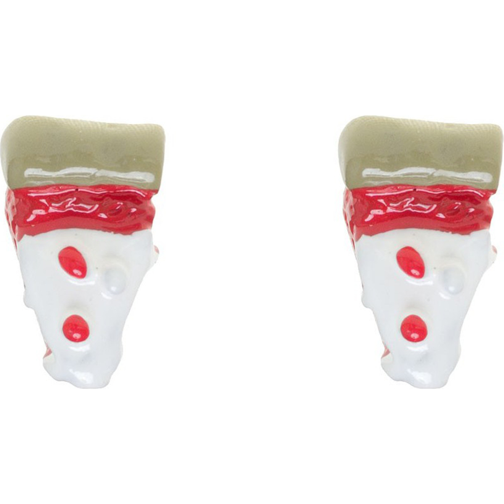 Sourpuss Pepperoni Pizza Studs Earrings | Quirky Food Jewelry