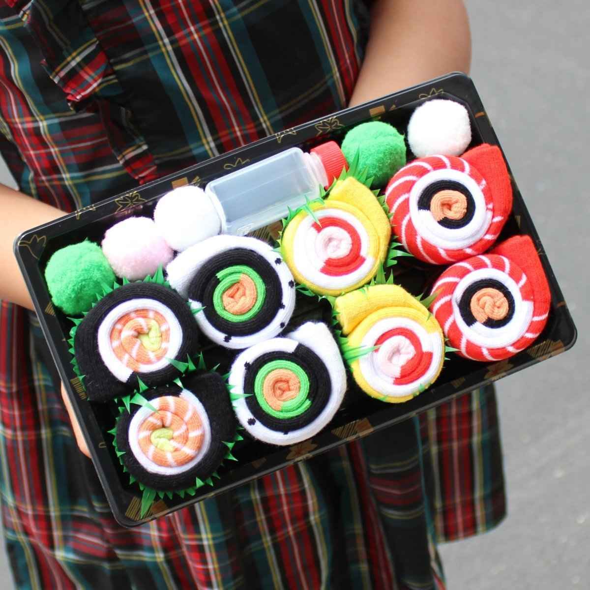 Sushi Socks, 4 Pair Novelty Box Set, Premium Soft Blend Apparel, Funny Everyday Accessory Gift For Men
