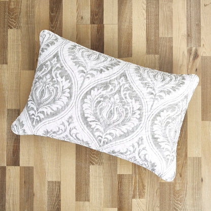Tache Dreamy Moon Sky Ogee Damask Heather Gray White Quilt Set (TB300)