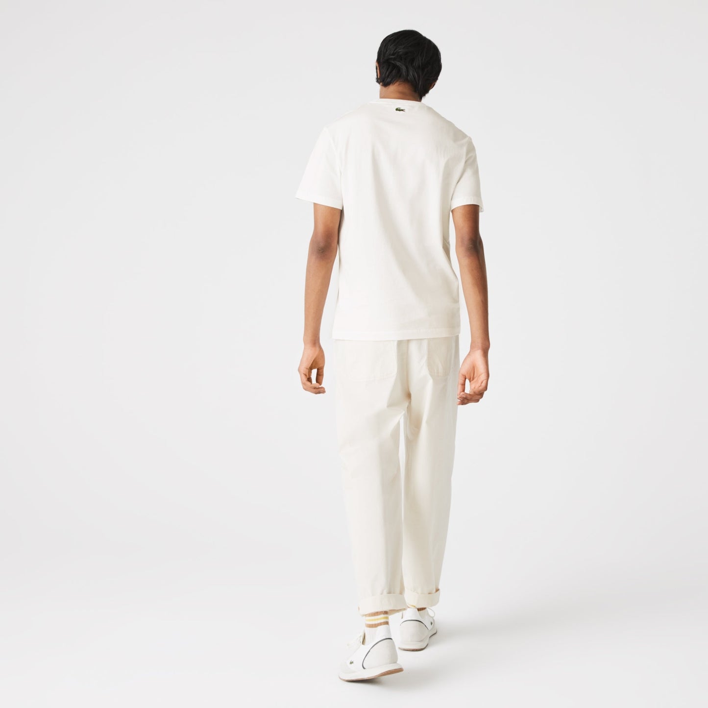Lacoste Men’s Crew Neck Print Lettering Cotton T-shirt