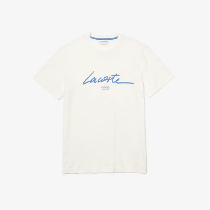 Lacoste Men’s Crew Neck Print Lettering Cotton T-shirt