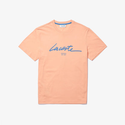 Lacoste Men’s Crew Neck Print Lettering Cotton T-shirt