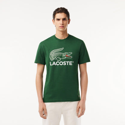Lacoste Men's Cotton Jersey Signature Print T-Shirt