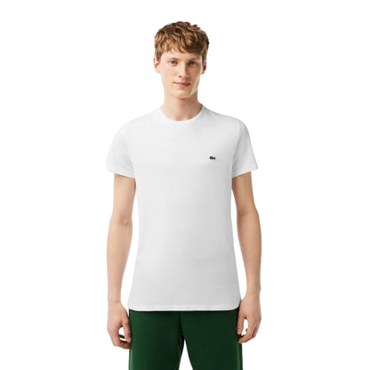 Lacoste mens Short Sleeve Crew Neck Pima Cotton Jersey T-shirt