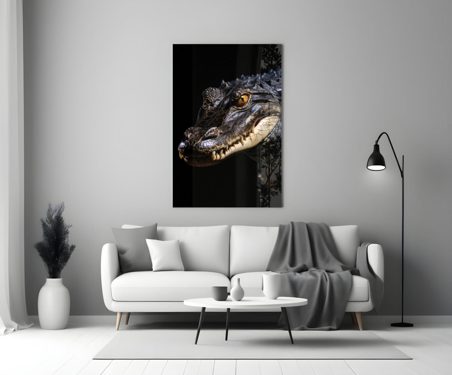 Eyes of the Swamp Glass Wall Art || Designer Collection