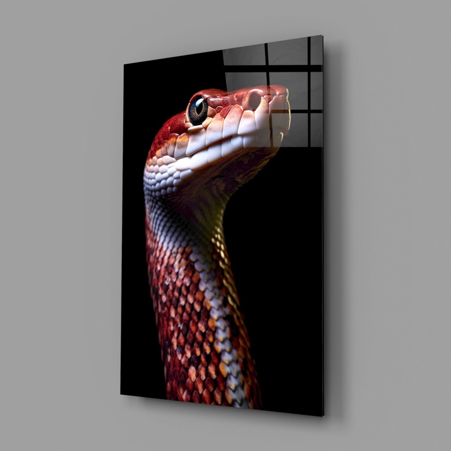 Eyes of the Fiery Serpent Glass Wall Art || Designer Collection
