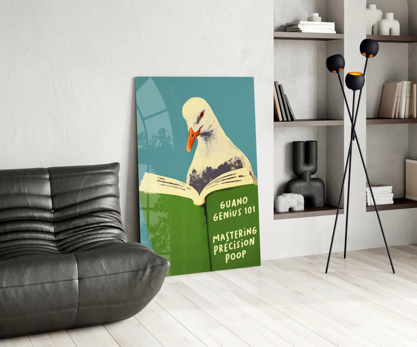 Seagull Science Glass Wall Art || Designer Collection