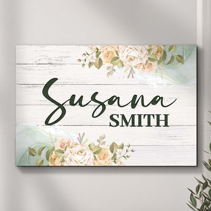 Floral Girls Room Sign