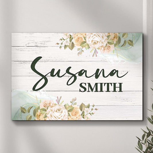 Floral Girls Room Sign