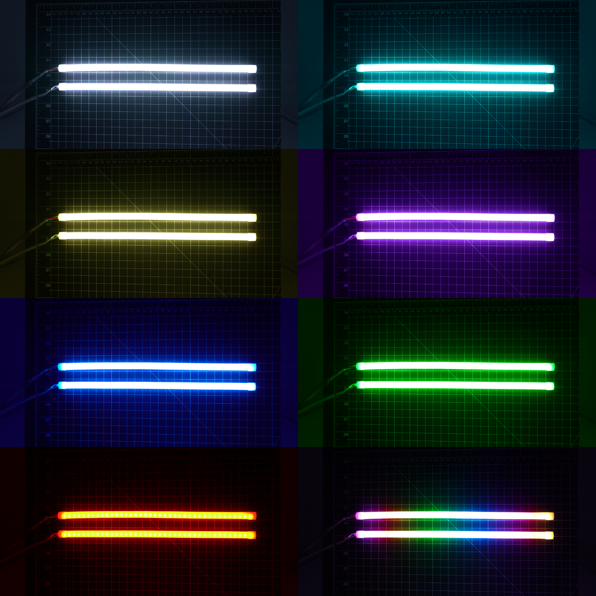 Universal Flexible Multicolor DRL Tube Strips | RGBW & Flow Series