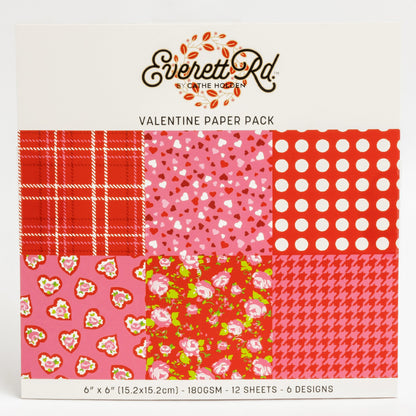 Red & Pink Prints 6x6 Paper Pack Everett Rd. by Cathe Holden