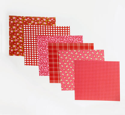 Red & Pink Prints 6x6 Paper Pack Everett Rd. by Cathe Holden
