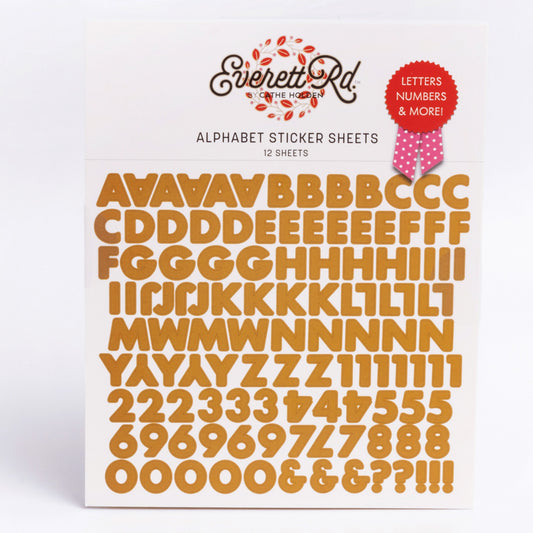 Metallic Gold Alphabet Stickers Everett Rd. by Cathe Holden