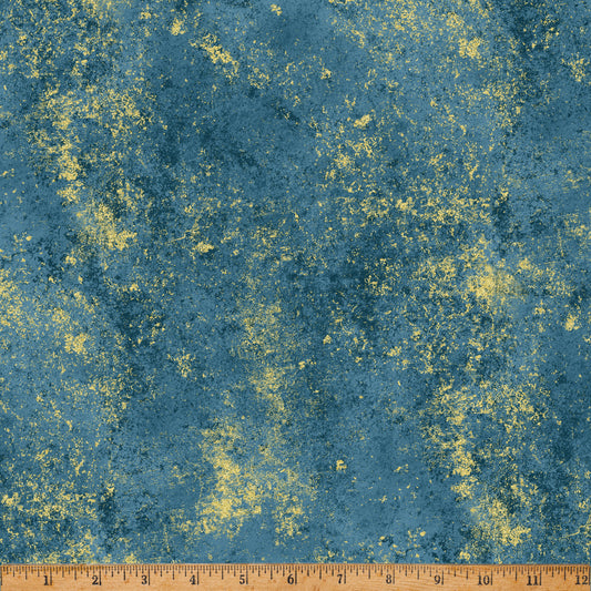 Lake/Gold Holiday Classics & Blenders Cotton 43"/44" Fabric Per Yard