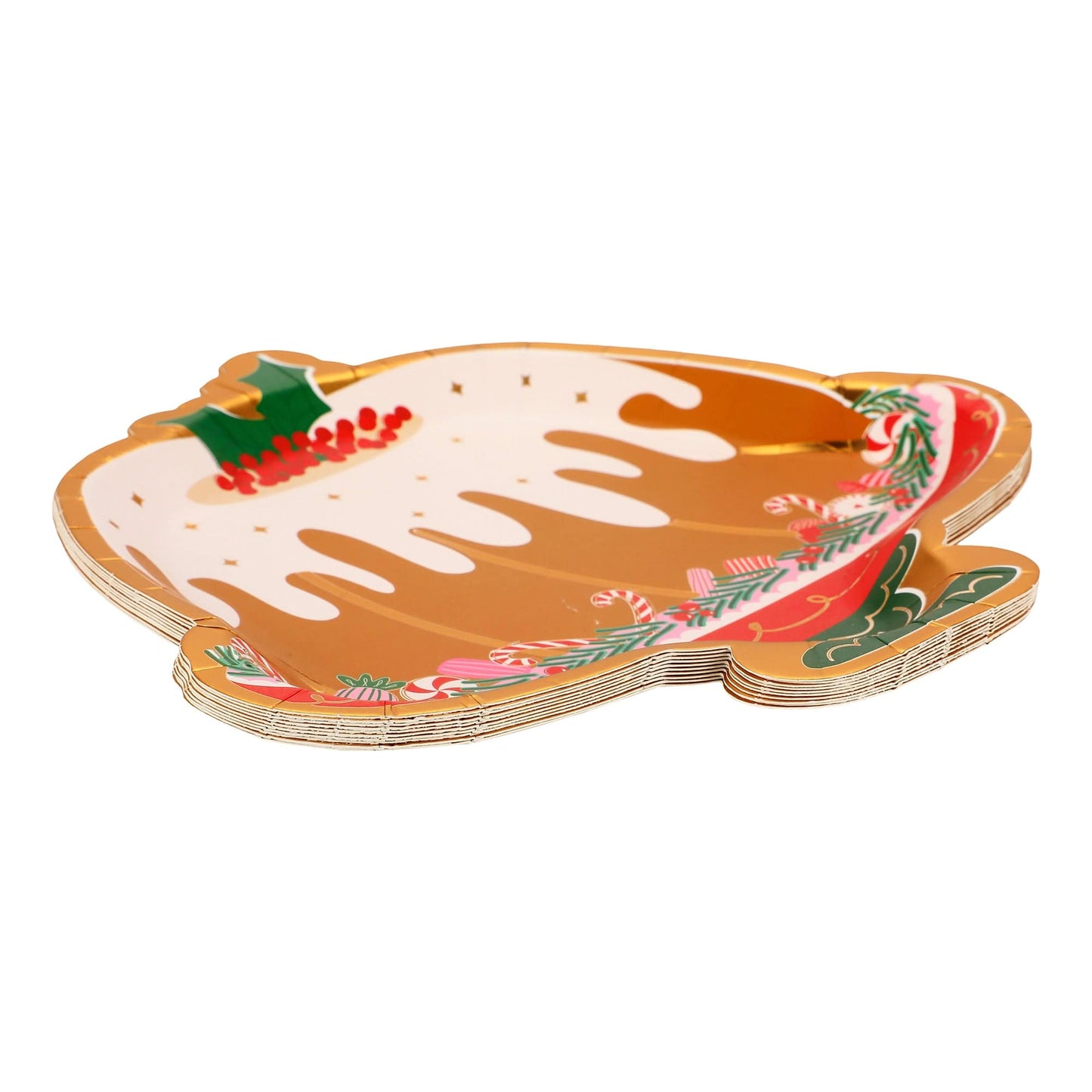 Holiday Bundt Cake Dessert Plates (10 count) Otarealm