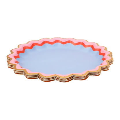 Rainbow Ric Rac Assorted Dessert Plates (10 count)