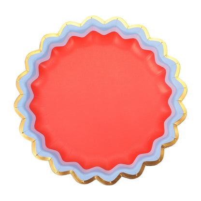 Rainbow Ric Rac Assorted Dessert Plates (10 count)