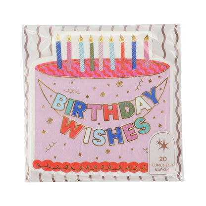 Birthday Wishes Napkins (20 count) Otarealm
