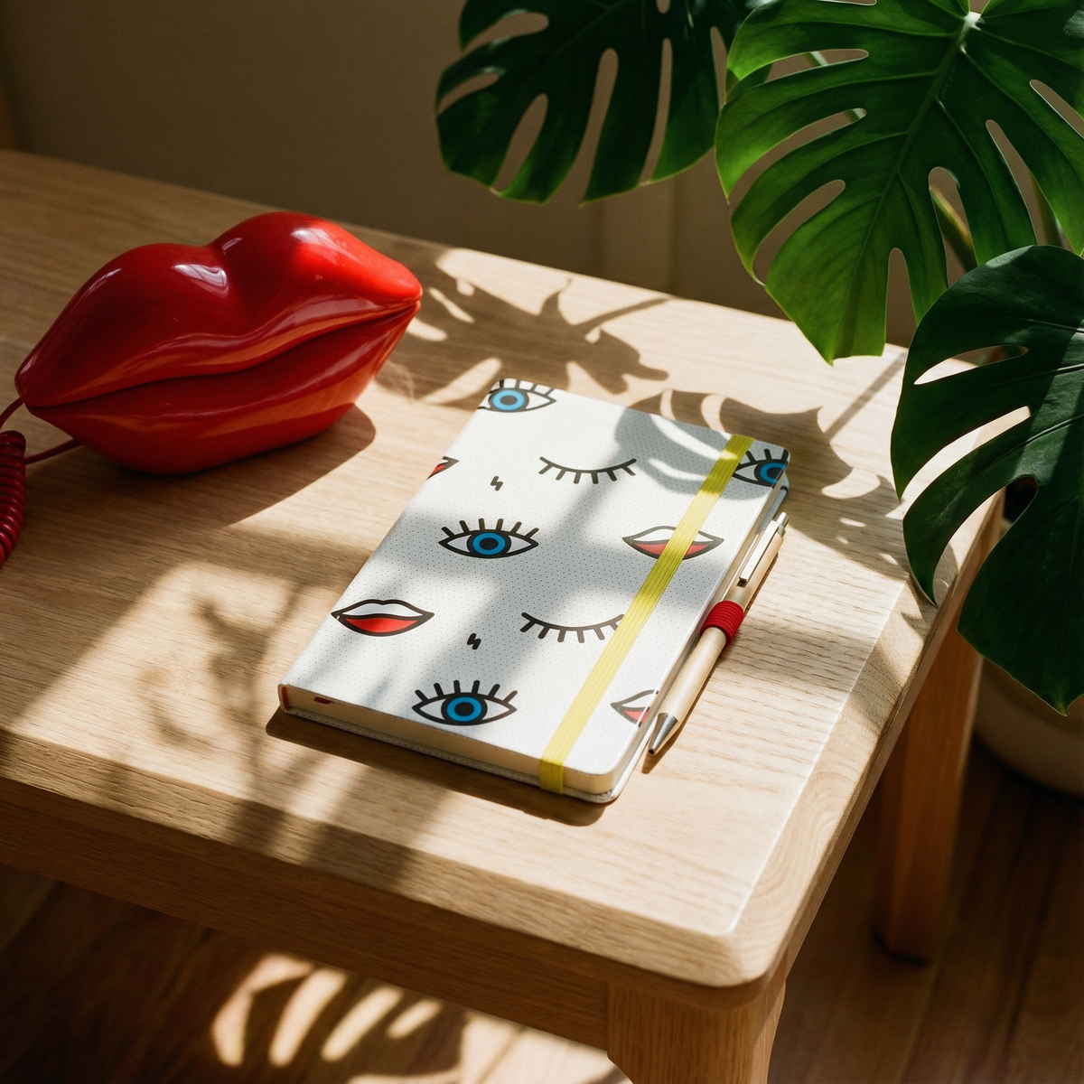 Wink Pop Art Notebook with 190 Dot Grid Pages