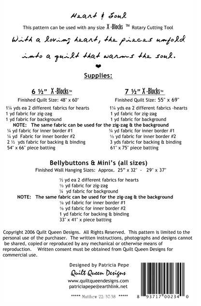 X-Block Heart & Soul Pattern
