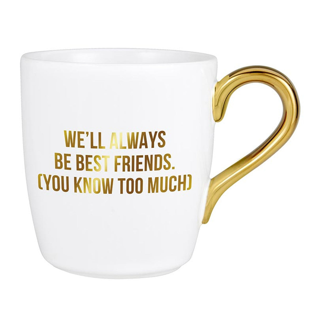 You & I Are More Than Friends Dish Towel and We'll Always Be Best Friends Mug Bundle