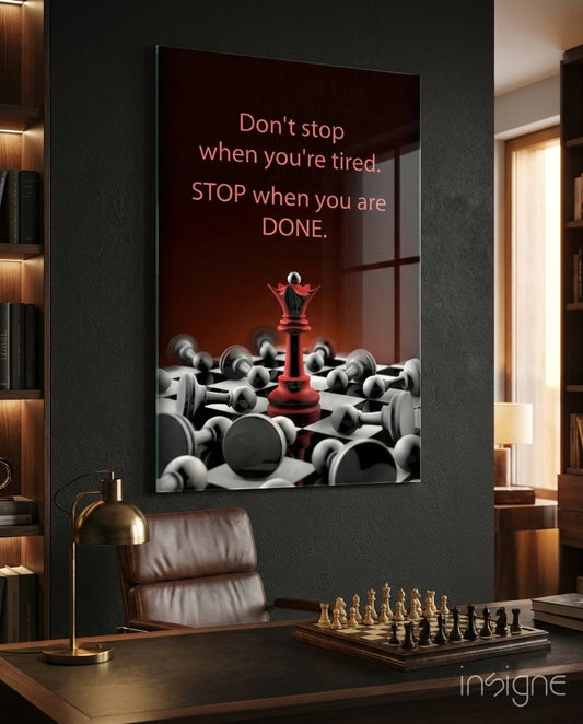 Don't Stop Glass Wall Art