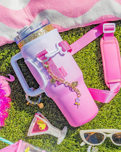 Pretty In Pink Stainless Tumbler Carrier Sleeve