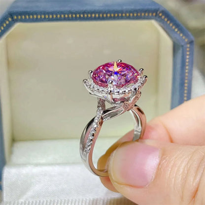 5 Carat Moissanite Halo Engagement Ring Otarealm