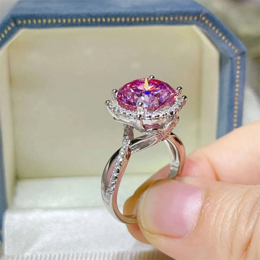 5 Carat Moissanite Halo Engagement Ring Otarealm