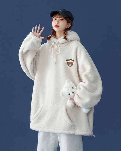 Women's Furry Teddy Bear Hoodie