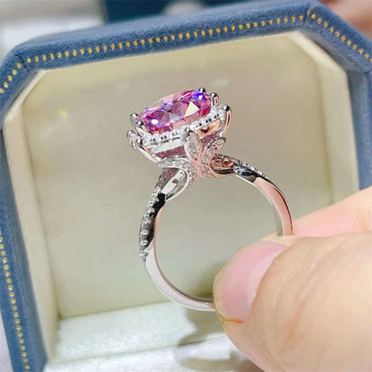 5 Carat Moissanite Halo Engagement Ring Otarealm