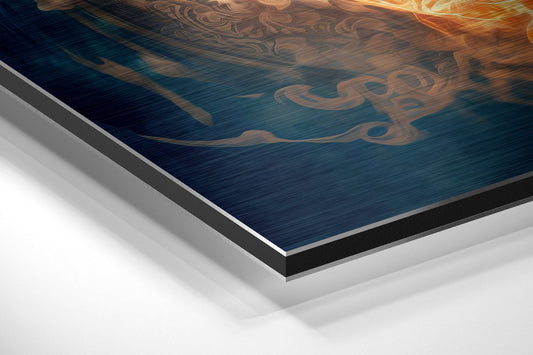 Furious Tiger Brushed Aluminum Dibond Wall Art