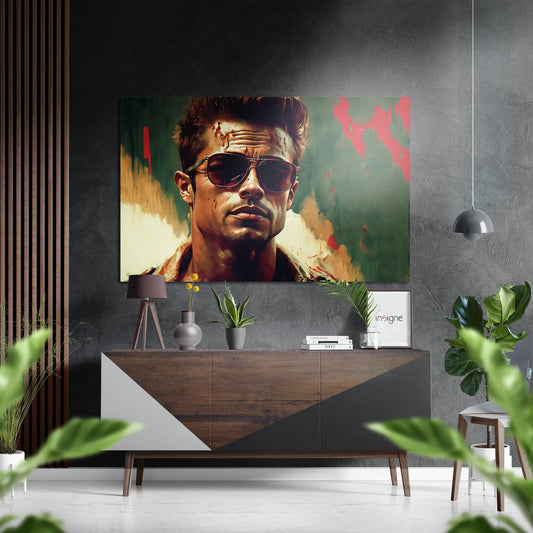 Sage Backdrop Shades Cool Man Brushed Aluminum Dibond Wall Art