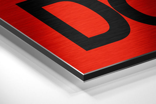 Red Black Get Shit Done Brushed Aluminum Dibond Wall Art
