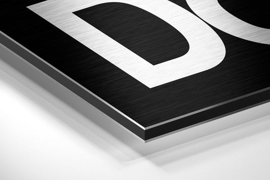 Black White Get Shit Done Brushed Aluminum Dibond Wall Art