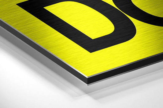 Yellow Bold Get Shit Done Brushed Aluminum Dibond Wall Art