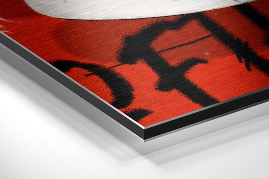 Checkerboard Skate Sneaker Brushed Aluminum Dibond Wall Art