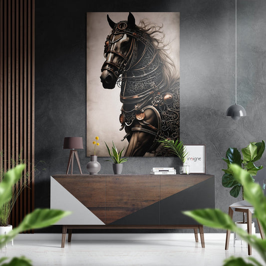 Warrior's Horse Brushed Aluminum Dibond Wall Art
