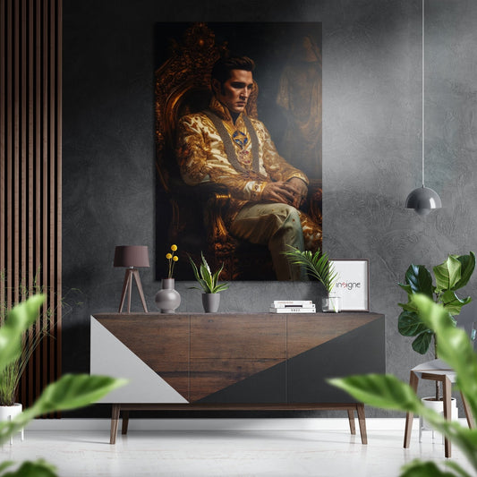 Crowned Rock Star Brushed Aluminum Dibond Wall Art