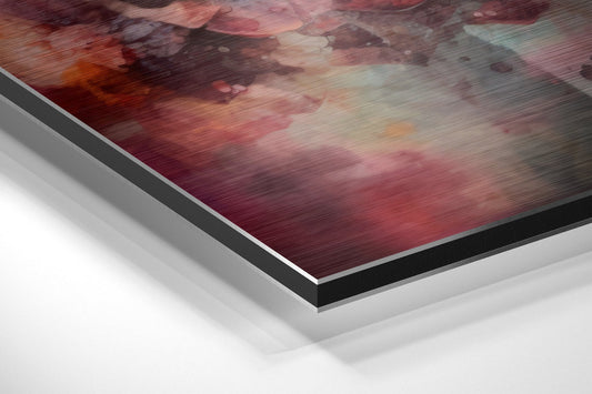 Watercolor Buddha Splash Lotus Pose Brushed Aluminum Dibond Wall Art