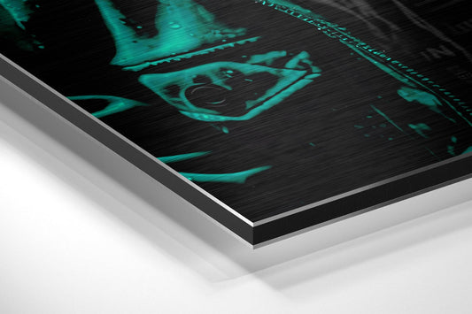 Emerald Hoodie DJ Ape Aluminum Brushed Aluminum Dibond Wall Art
