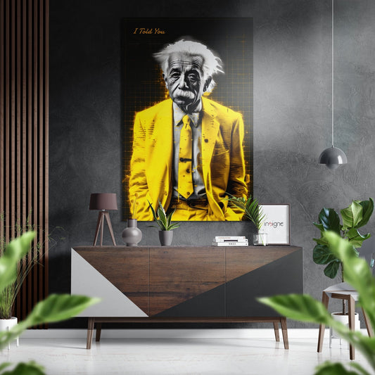 I Told You Genius Scientist Brushed Aluminum Dibond Wall Art