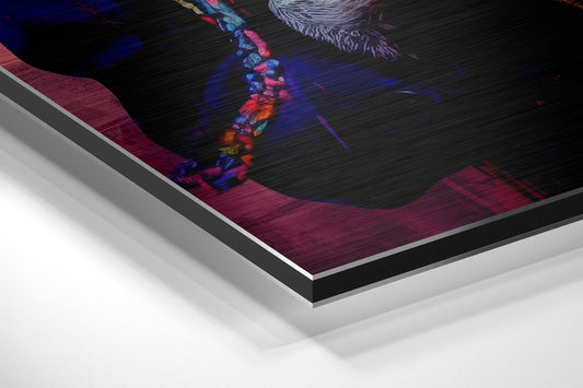 Little Monkey Brushed Aluminum Dibond Wall Art