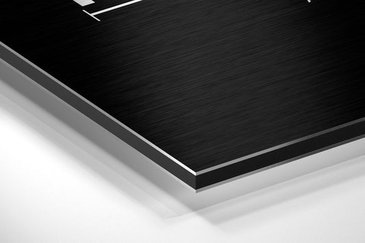Black Laughter Scale Hahaha Typography Brushed Aluminum Dibond Wall Art